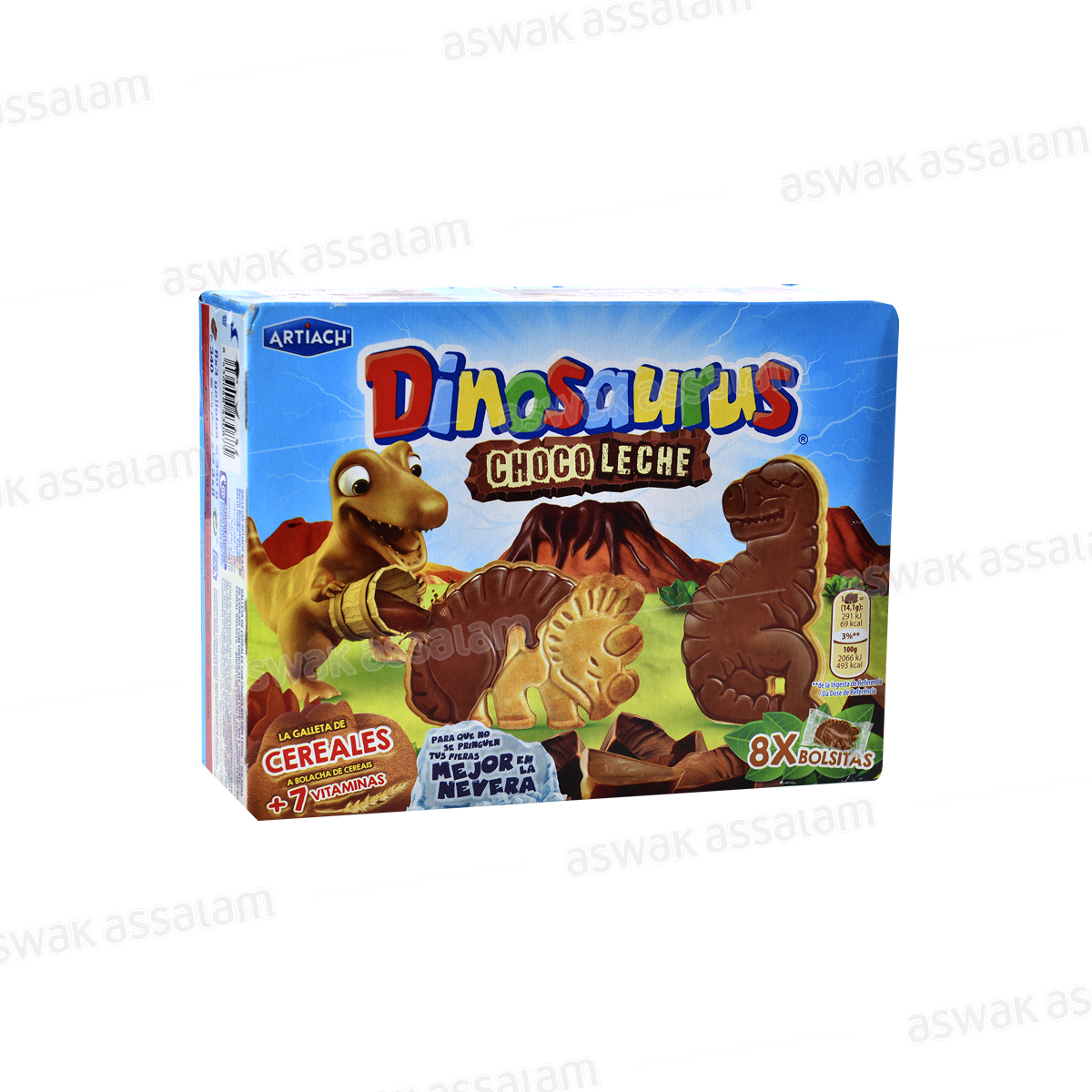 Biscuit Lait Chocolat Dinosaurus 340g Artiach Aswak Delivery Livraison A Domicile A Casablanca Et Mohammedia