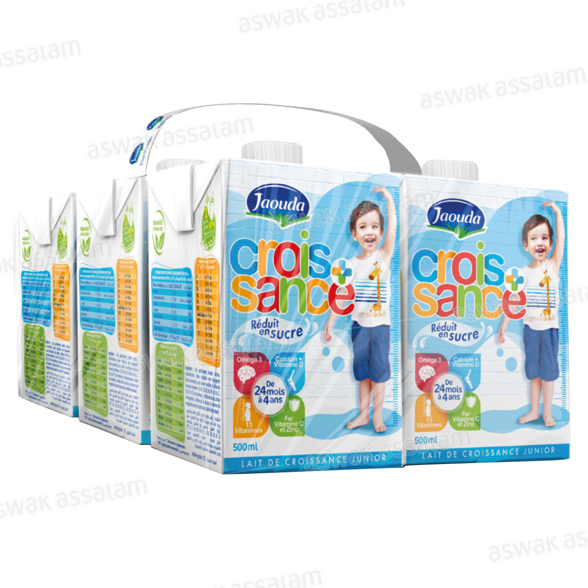 LAIT DE CROISSANCE JUNIOR 6*500ML PACK JAOUDA - Aswak Delivery ...